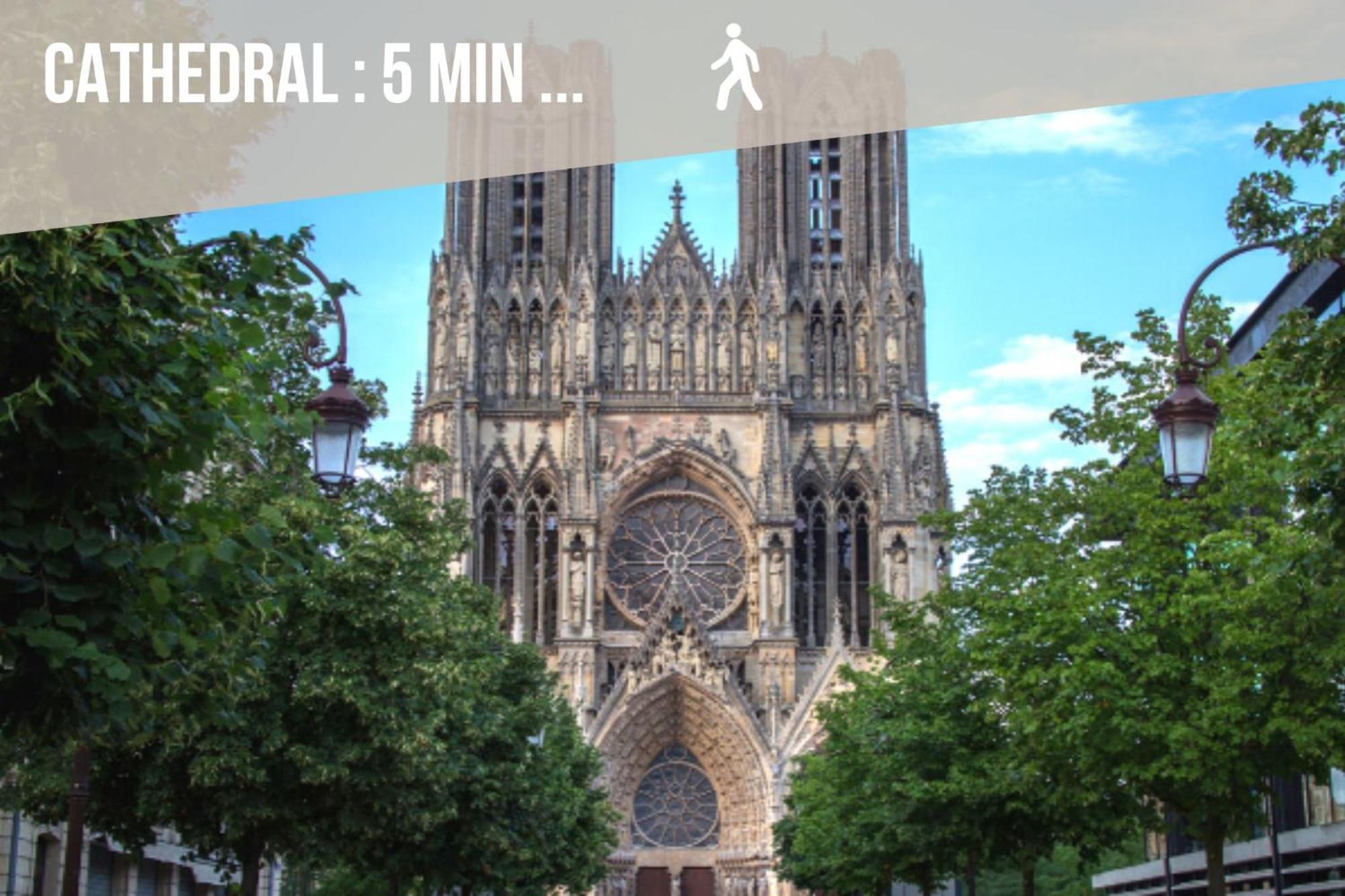 Centre - Parking - Cathedrale Lejlighed Reims Eksteriør billede